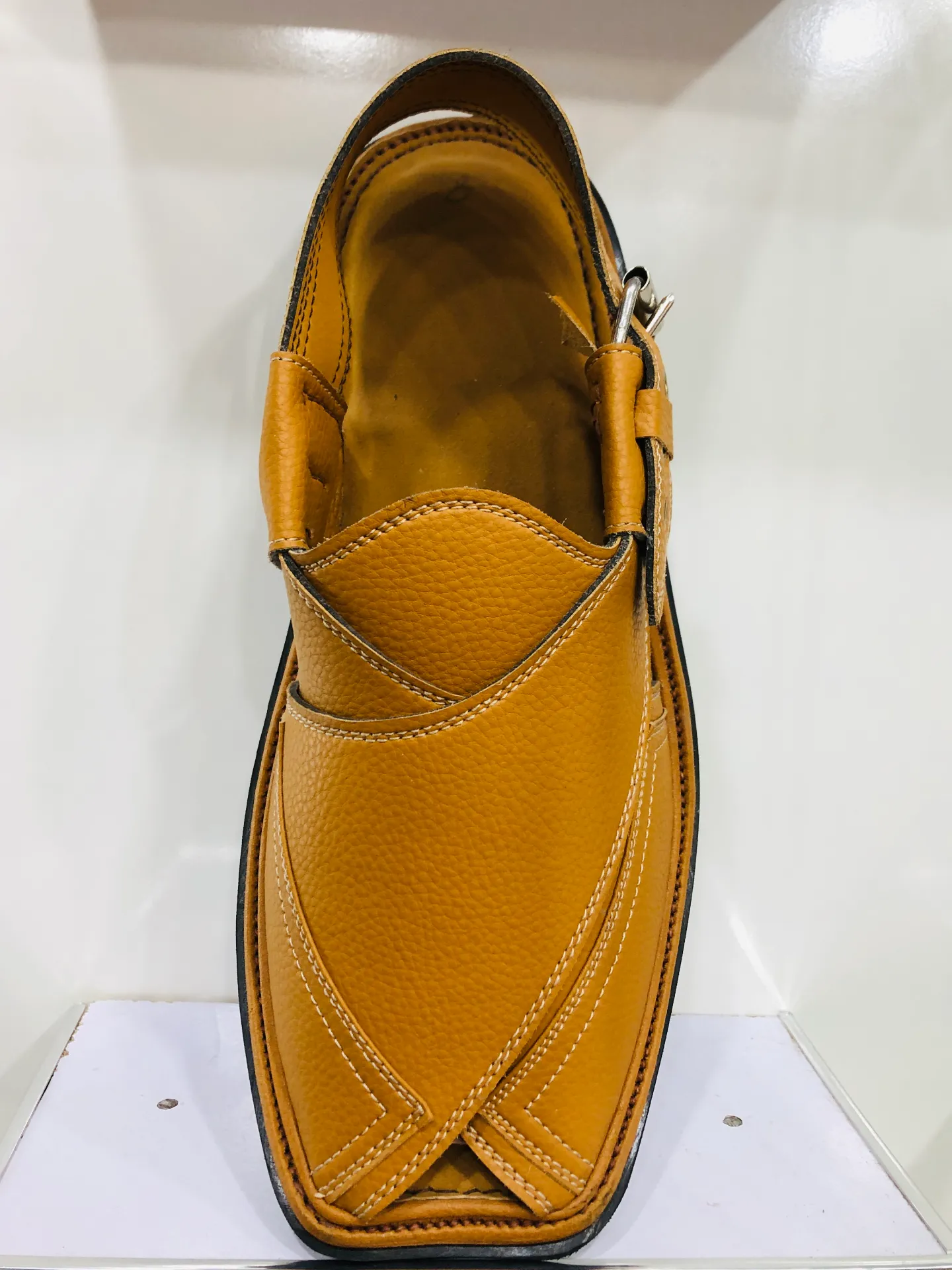 Classic Leather Cut Piece Peshawari Chappal
