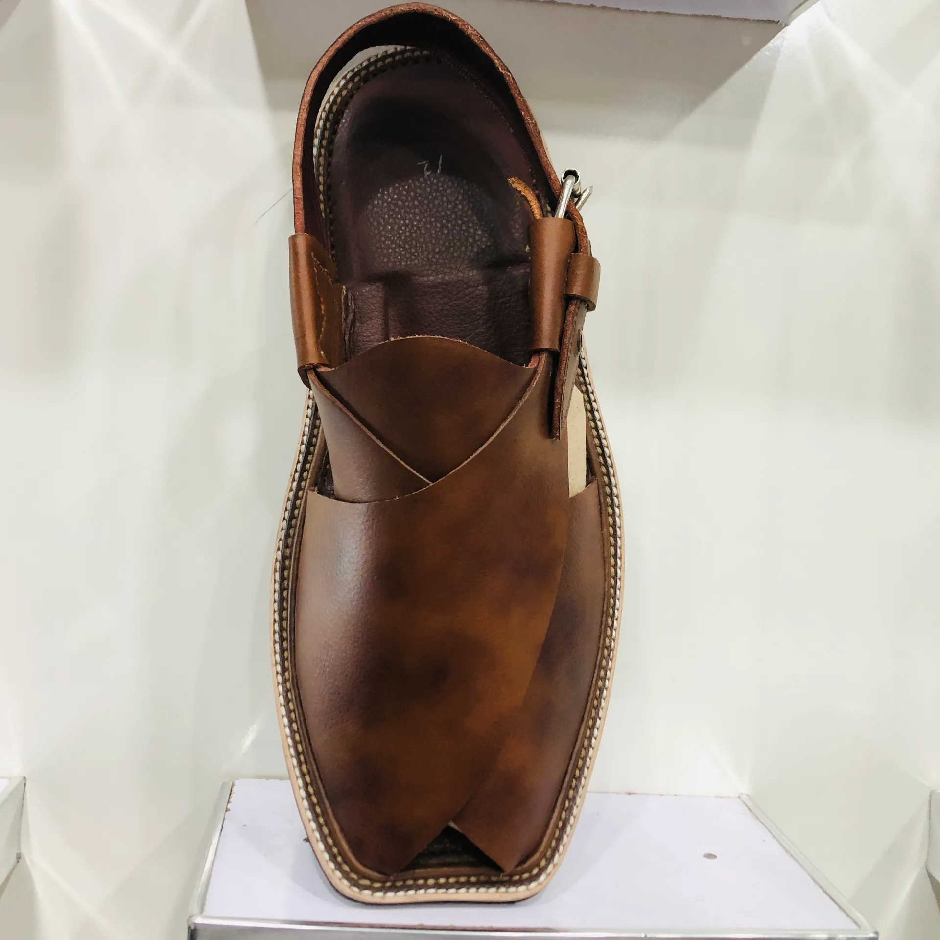  Classic Leather Peshawari Chappal